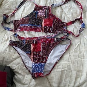 High waisted bathing suit